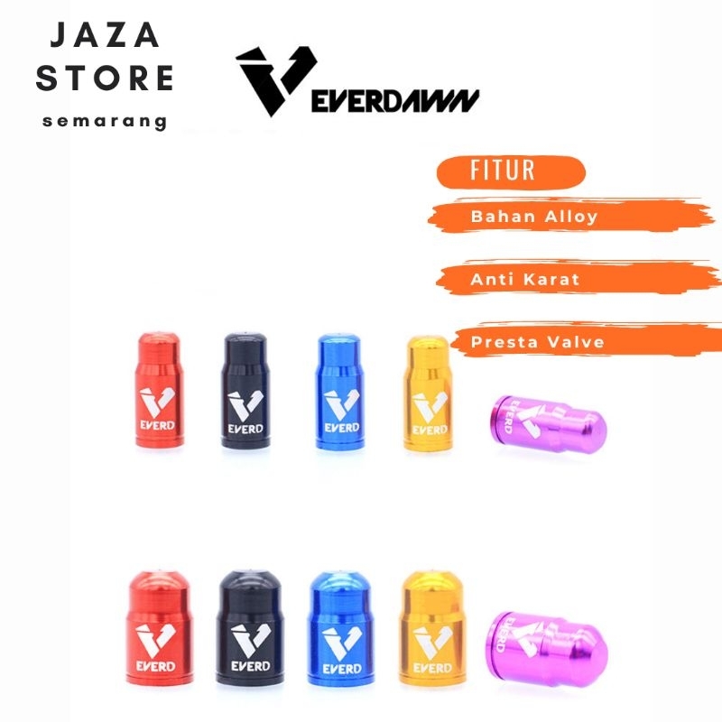 Tutup Pentil Sepeda Alloy EVERDAWN FV Presta Valve Pentil Kecil End Cap Pentil Ban Sepeda Mtb Road S