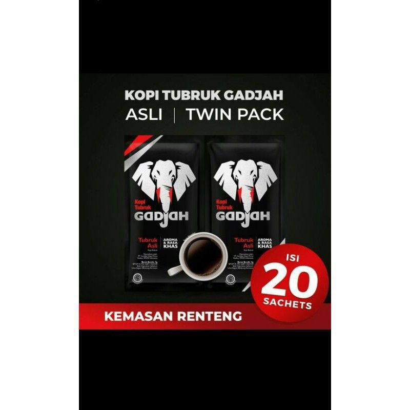 

kopi tubruk gadjah isi 20 sachet 20x7 gram