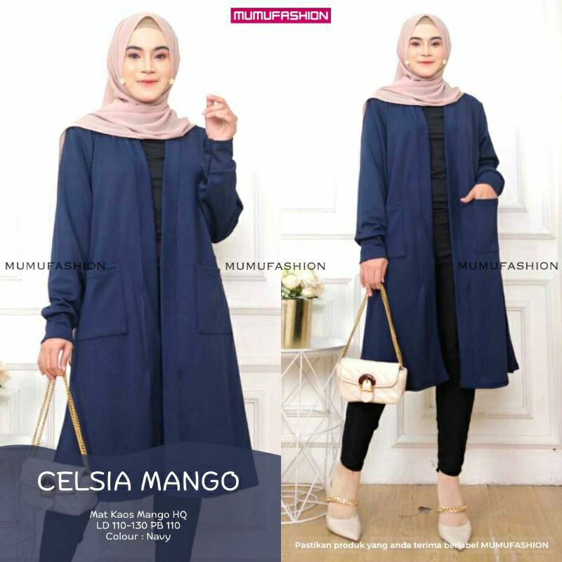 RATI -  CELSIA MANGO CARDY #7 Kardigan Wanita Muslimah Terbaru Bisa Cod by Mumufashion Solo