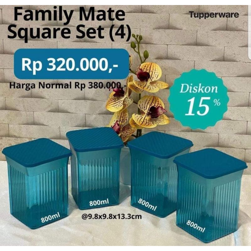 family mate  round 630ml & PROMO family mate square 800ml ORI small family mate 510ml