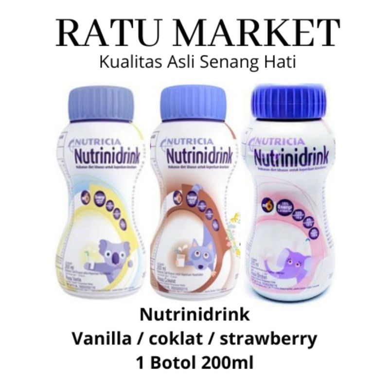 Nutrinidrink coklat vanila strawberry 200 ml Susu Khusus untuk anak