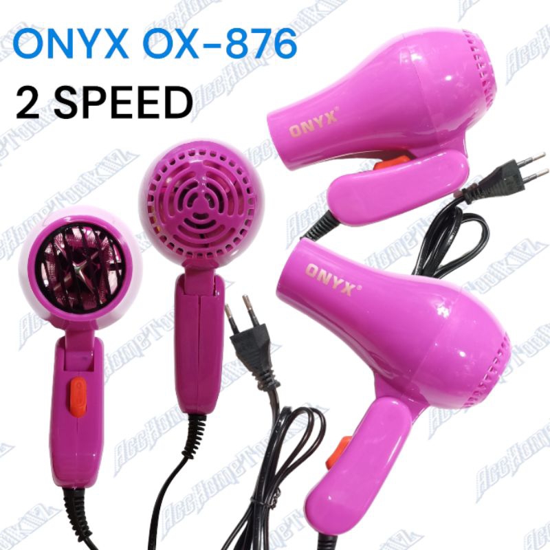 Hair Dryer Lipat Mini ONYX - 876 500 Watt / Pengering Rambut