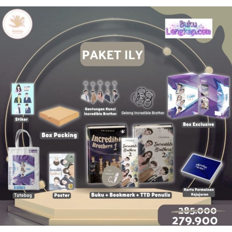 novel Incredible Brothers 1 & Incredible Brothers 2 brother - Unianhar original