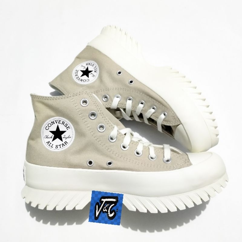 Converse Chuck Taylor All Star Lift Platform Lugged 2.0 Hi Khaki Cream
