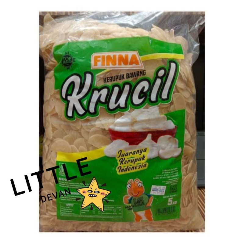 kerupuk finna krucil udang bawang 250 gr