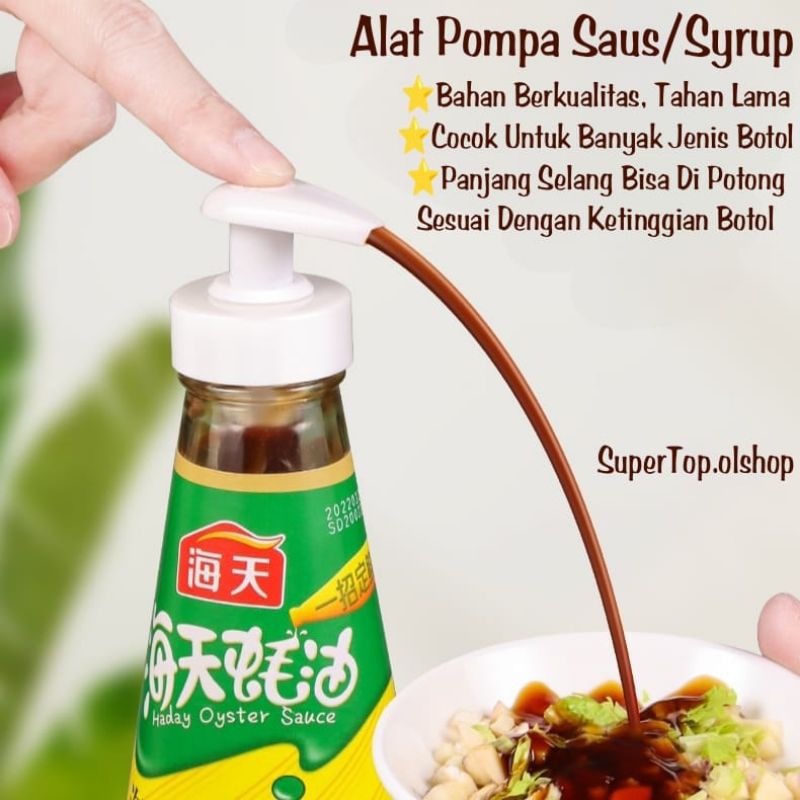 ALAT POMPA BOTOL SAUS KECAP PUMP SYRUP POMPA BOTOL MONIN⭐Supertop.olshop⭐