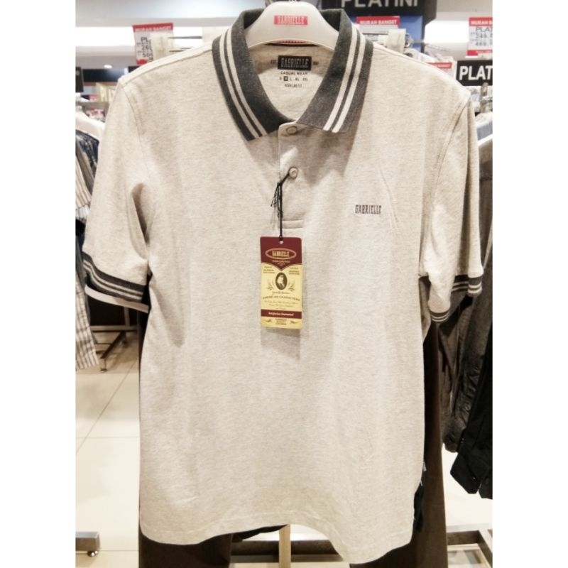 Gabrielle casual original mens polo shirt BAFC241H0223M Kaos pendek putih
