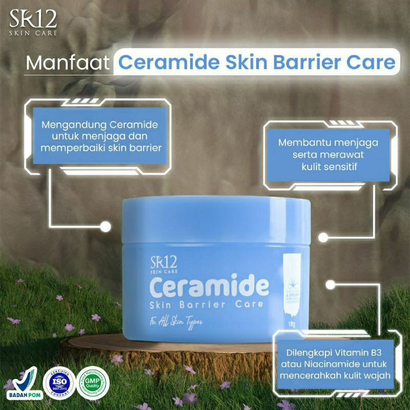 SR12 CERAMIDE SKIN BARIER CARE/ MOISTURIZER  GEL 7X CERAMIDE DAN NIACINAMIDE/MOISTURIZER KULIT SENSI