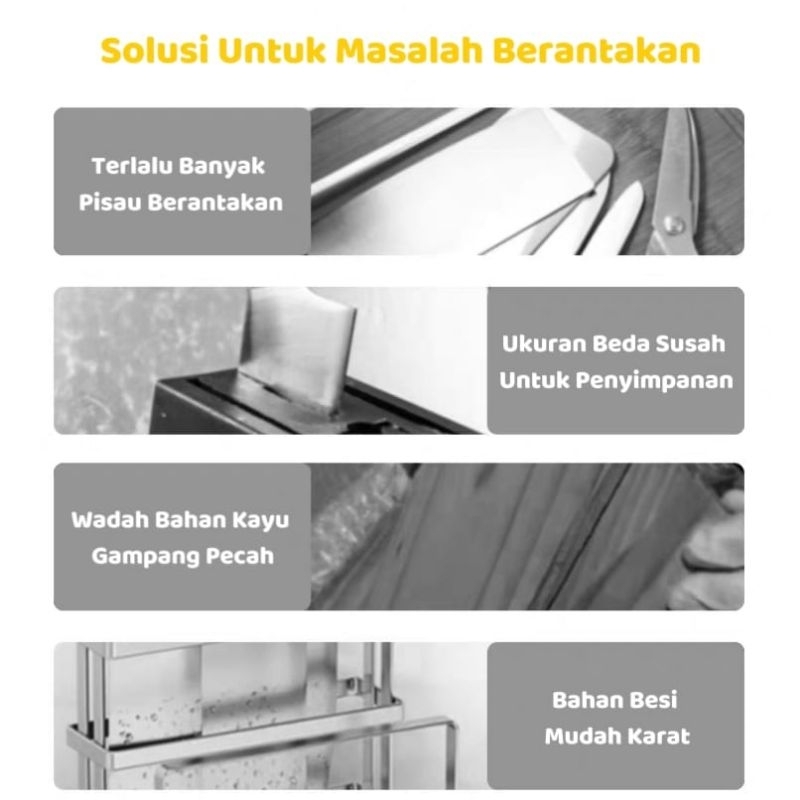 Tempat Pisau Multifungsi Kotak Penyimpanan Pisau Dapur⭐shopiipanda⭐