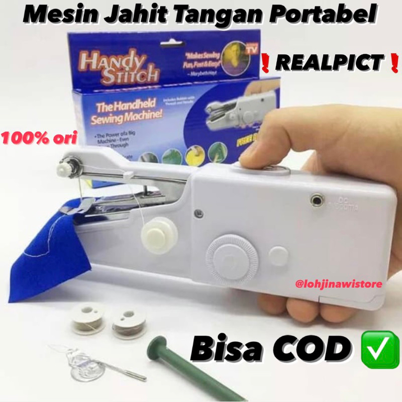 (COD AKTIF) Mesin Jahit Tangan Portabel - Handy Stitch Mini Portable Swing Mesin Jahit Portabel Mini