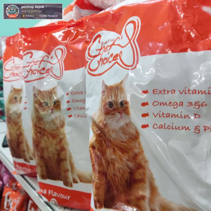 Chef Choize cat Repack 1Kg/makanan kucing promo merk Chef choize