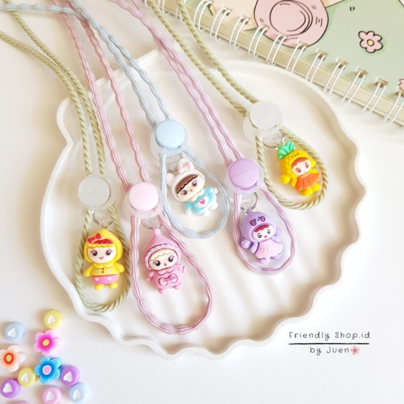 STRAP MASKER ANAK PEREMPUAN - DEWASA Part 1  / KALUNG MASKER / TALI MASKER / LANYARD MASK STOPER 2IN1