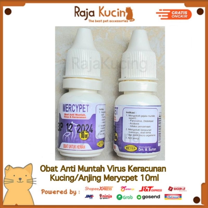 Mercypet 10ml - Obat anti muntah virus keracunan kucing/anjing