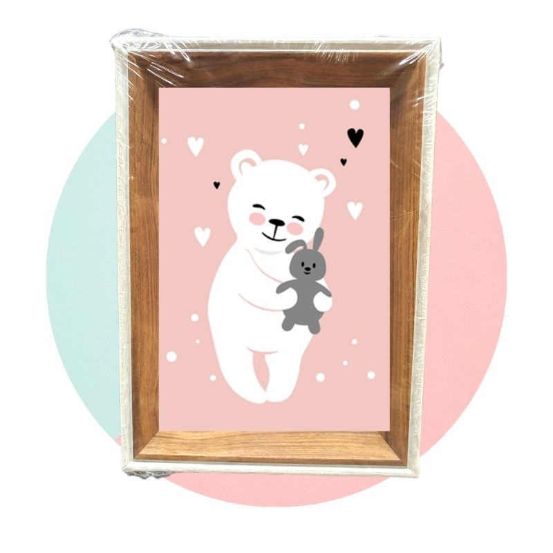 Bingkai Minimalis Cute 4r White Maple // Home Dekor Kado Gift Souvenir Aesthetic Model Kayu