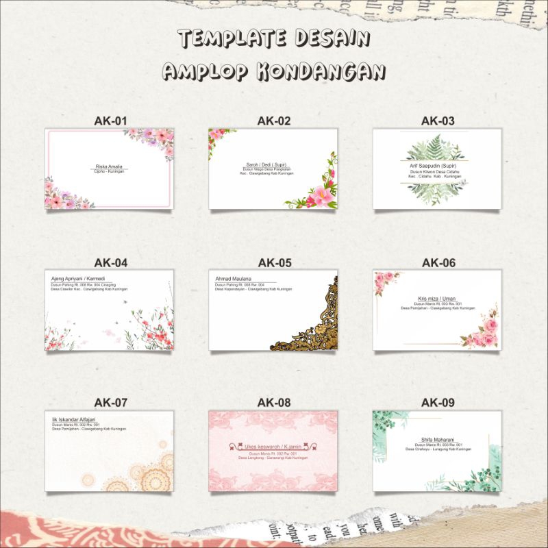 

AMPLOP KONDANGAN CUSTOM NAMA DAN ALAMAT FREE DESAIN