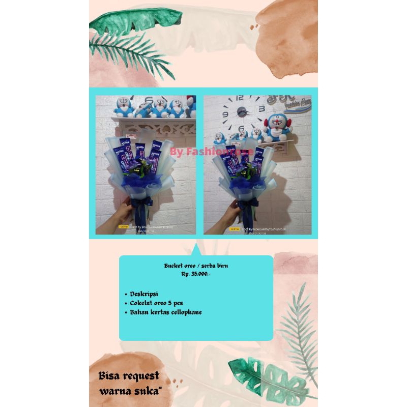 

BUCKET COKLAT OREO BUKET SERBA BIRUKADO WISUDA ANAK ULTAH HAMPERS