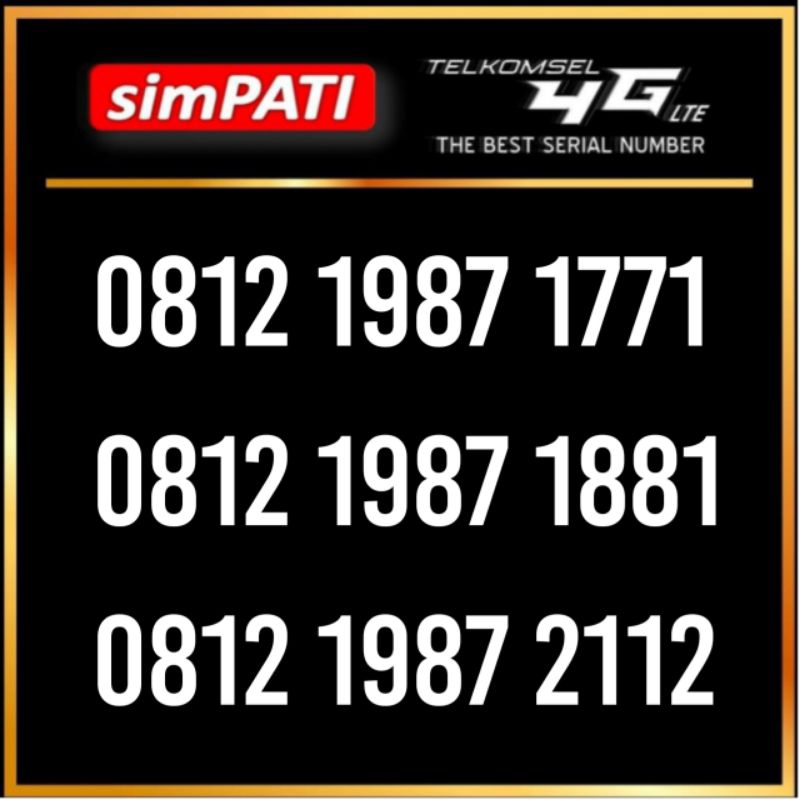 nomor cantik tahun lahir 1987 nomor cantik simpati 1771 1881