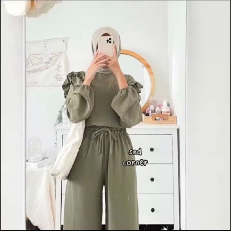 [FREE ONGKIR]Setelan Muslim Ruby Set Terbaru//Setelan Wanita Ruby Kekinian