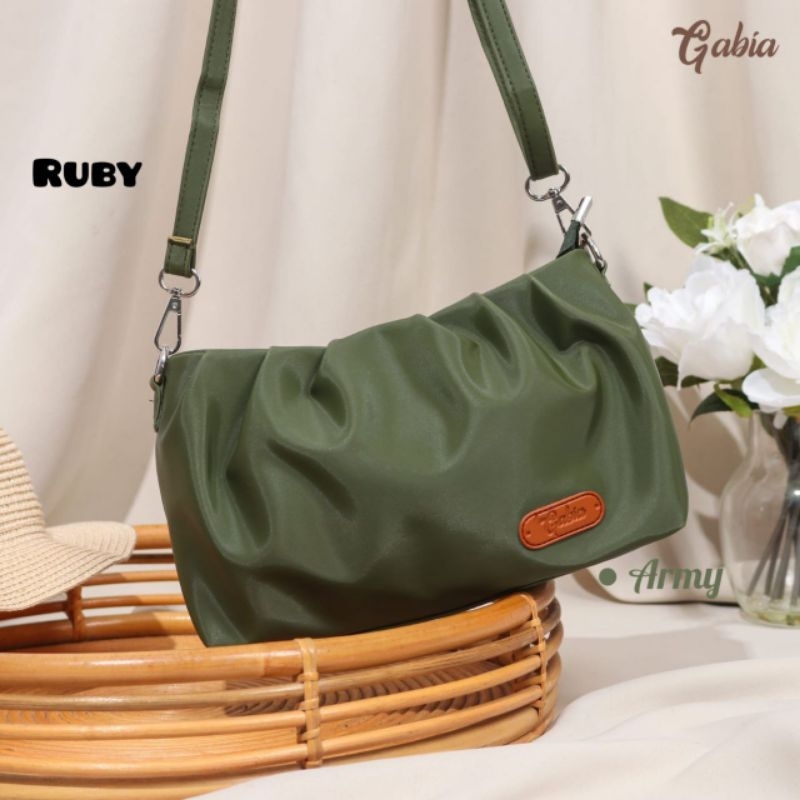 TAS SELEMPANG RUBY BAG BY GABIA BAHAN CHOCOLY ANTI AIR PREMIUM