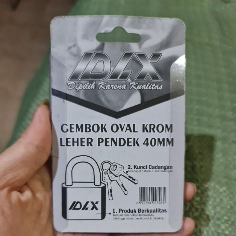 Gembok Chrome Croom ukuran 30 40 50 60 mm Leher Pendek Gembok Pagar