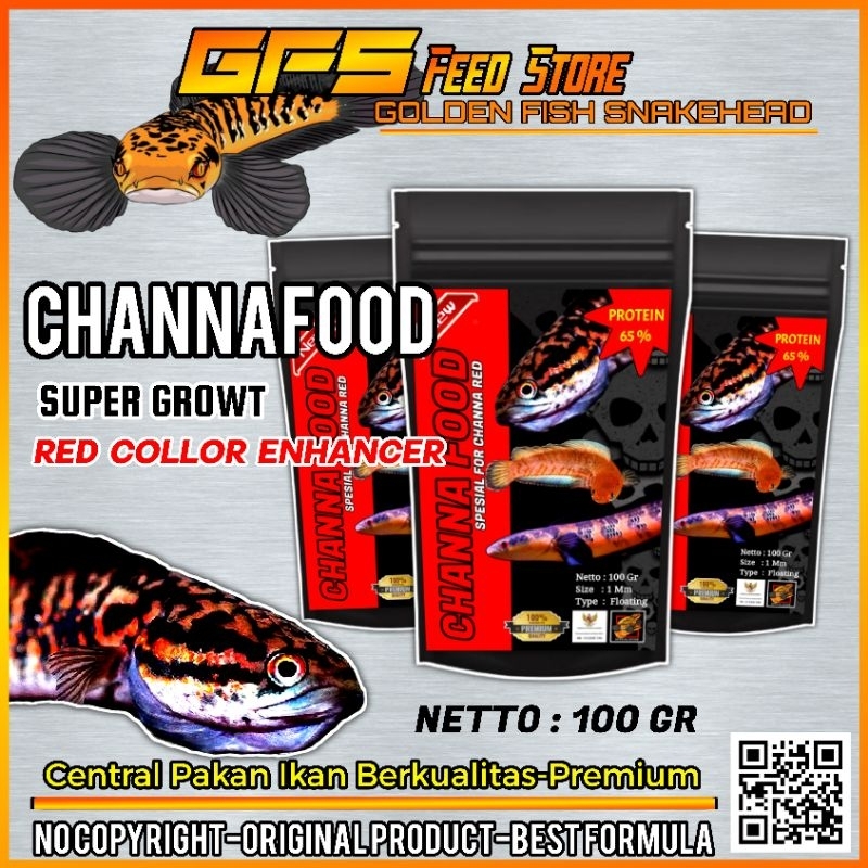 CHANNA FOOD/Pelet ikan channa 100gr