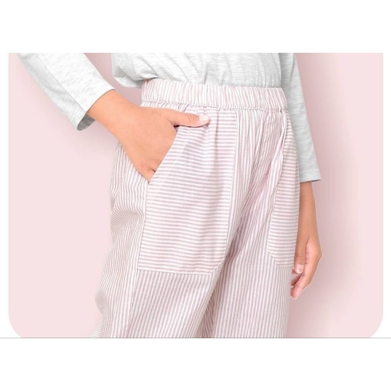 Baggy pants salur/celana anak perempuan/kulot anak. perempuan/celana anak tanggung