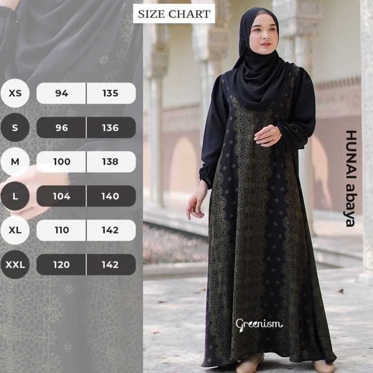 Greenism Dress Hunai Abaya Quality Premium Syari'i