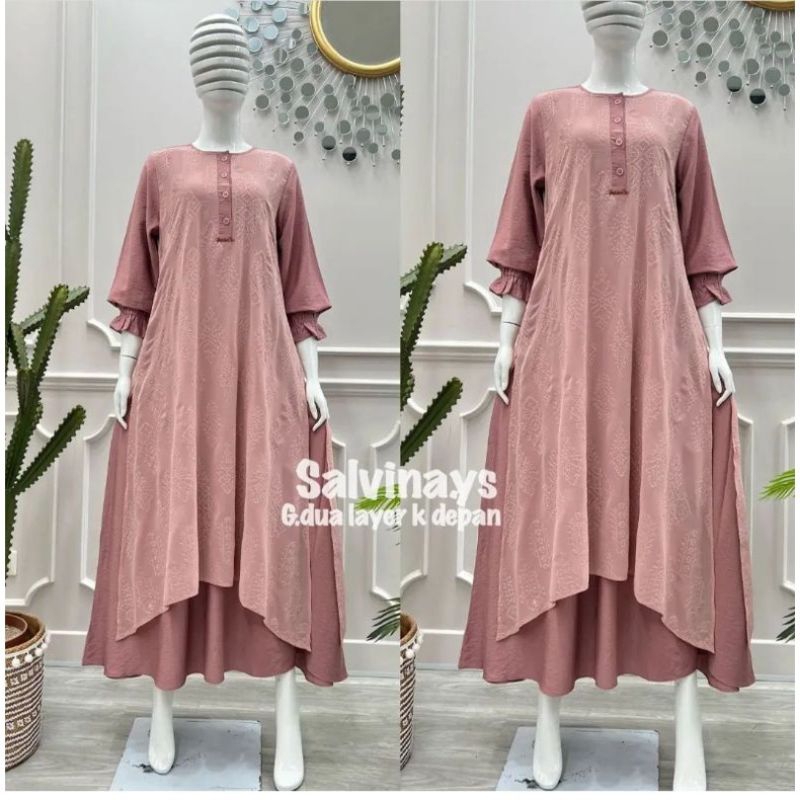 Salvina.ys Gamis
Model Kombinasi cotton bolong bordir bolong tali 2layer