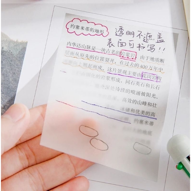 

Sticky notes transparan isi 50lembar