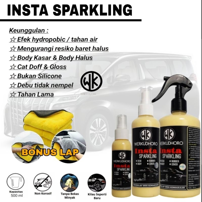 Pengkilap Body Motor Permanen / Pengkilap Body Mobil Tahan Lama / INSTA SPARKLING