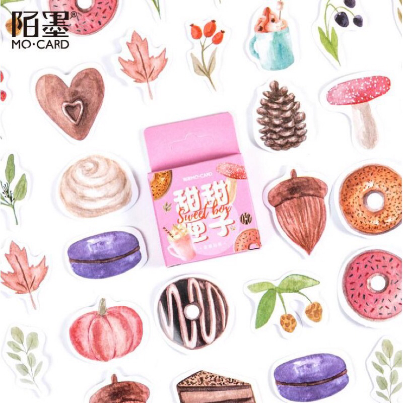 

(ISI 45PCS+BOX) Sticker DIY sticker dekorasi motif cantik/sticker isi 45pcs with box