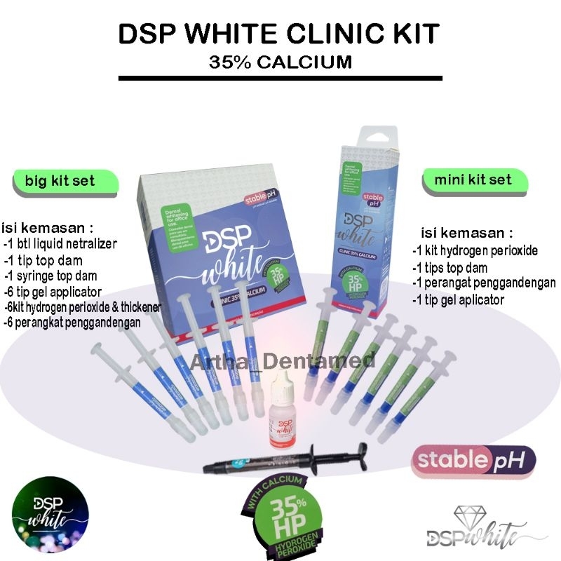 DENTAL DSP WHITE BLEACHING GIGI WHITENING TANPA SINAR / WHITENESS HP BLUE