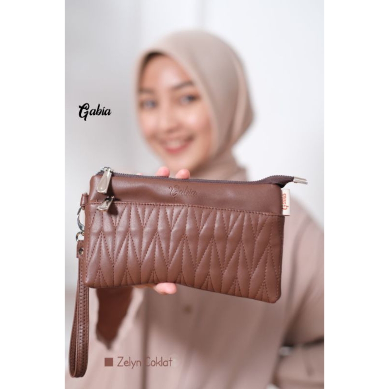 Dompet Zelyn By Gabia Dompet Wanita 2 Resleting Bordir Anti Air