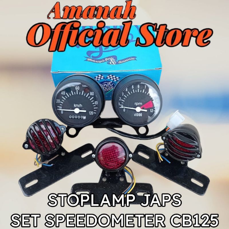 Speedometer spido spedo CB 125 CB100 custom japstyle caferacer dll set stoplamp custom japstyle