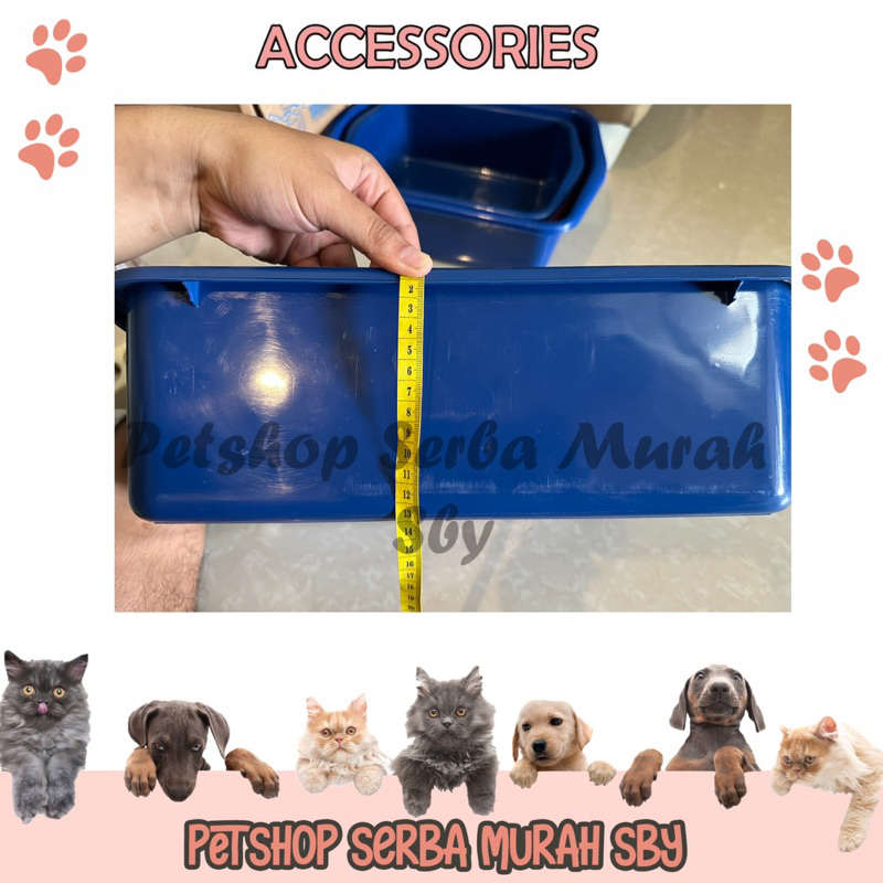 Litter Box LARGE / BESAR Untuk Pasir Kucing - Accessories Hewan Peliharaan