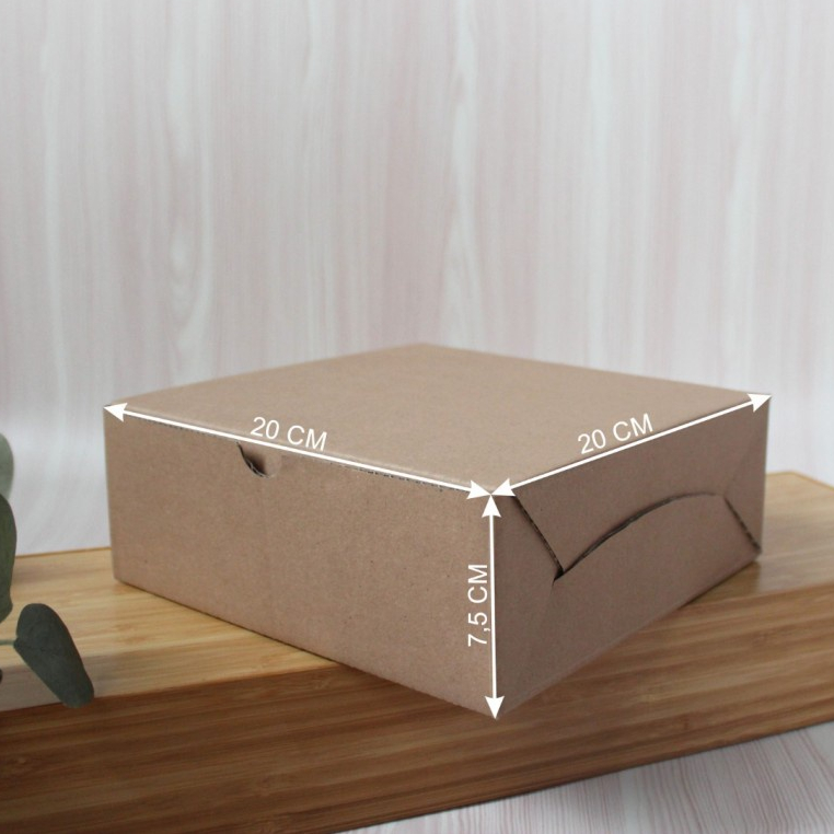 

10 pcs Dus Kotak Packaging Kado Kardus Die Cut Kemasan Hampers Dus Giftbox Snack Box Ukuran 20x20x7,5 cm