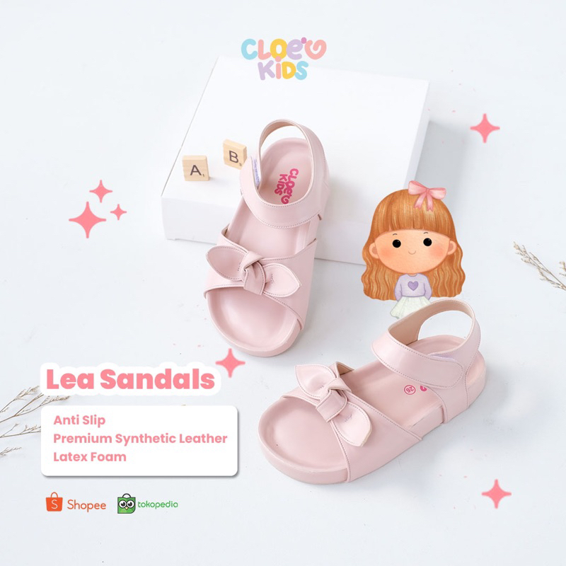 CLOEVKIDS - Lea Size 22-35 Sandal Sepatu Anak Nyaman Lucu