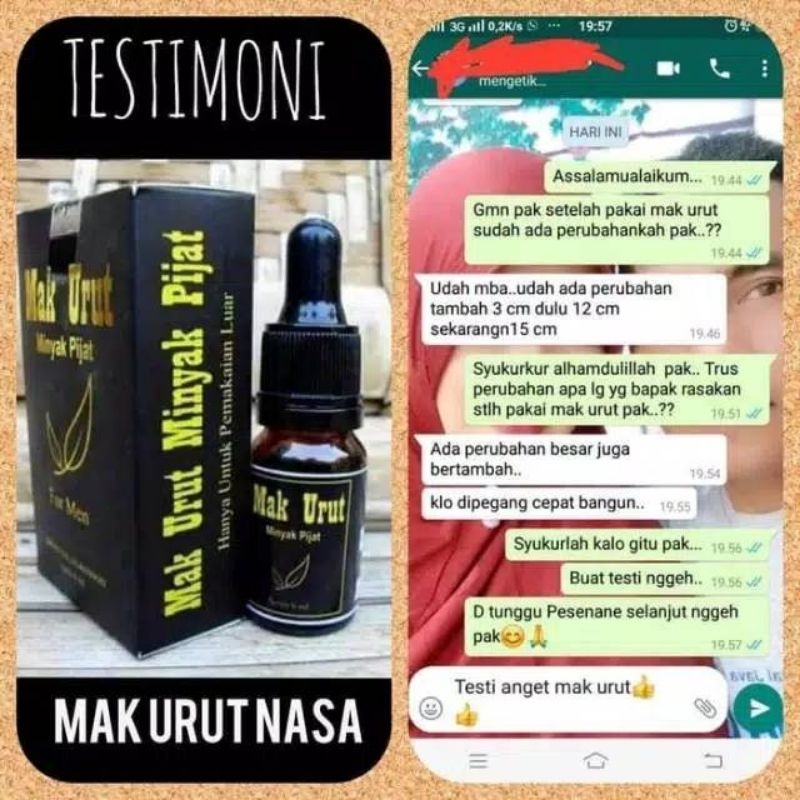 Mak Urut Nasa Original BPOM 100% Asli Pembesar  Kelamin Pria Permanen