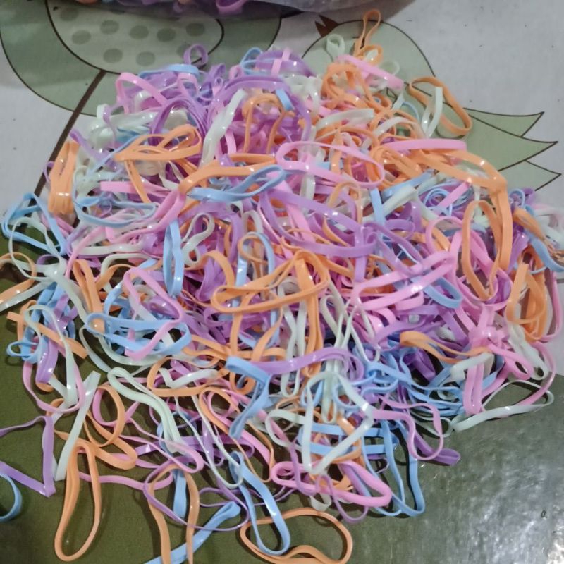 karet jepang warna warni perpack isi:+ - 150pcs