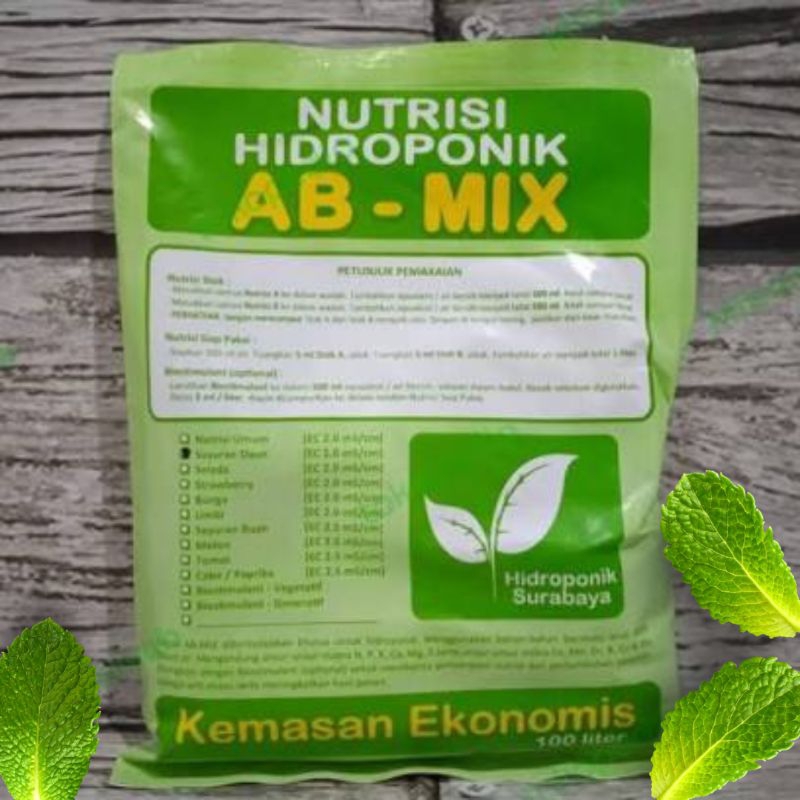 Nutrisi AB Mix Hidroponik Surabaya untuk sayuran daun AB-MIX AB MIX organik