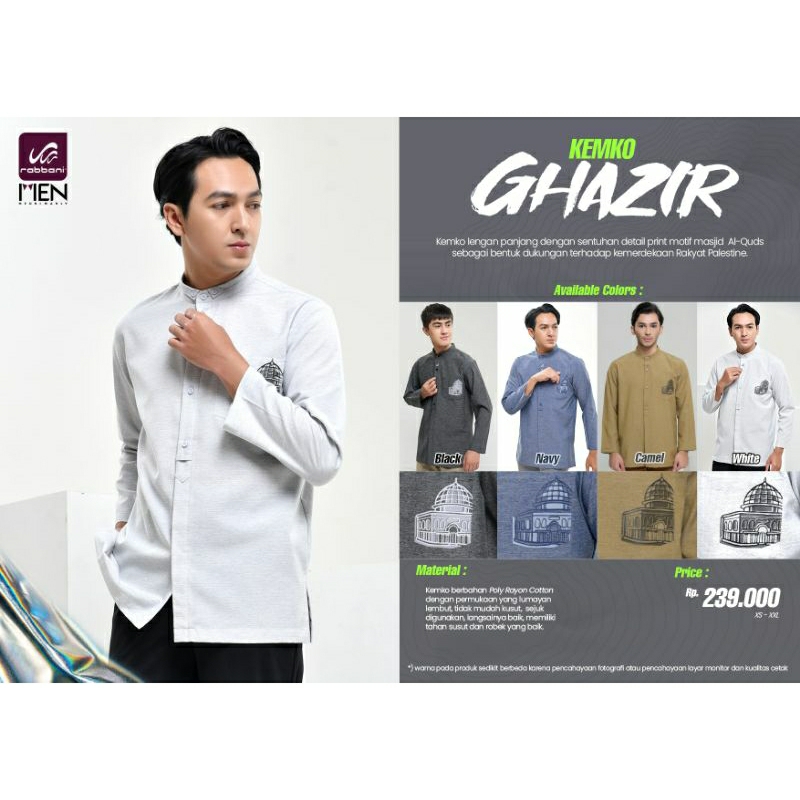 Rabbani Kemko Ghazir / Kemko Pria Dewasa / Kemko Lengan Panjang