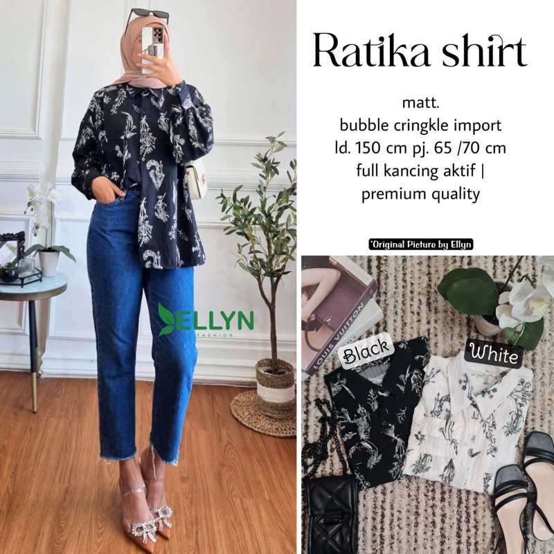 Ellyn atasan wanita ratika blouse | crinkle LD 150