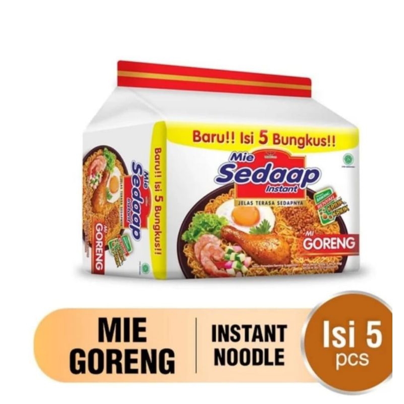 

MIE SEDAP GORENG INSTANT KEMASAN BAG ISI 5PCS