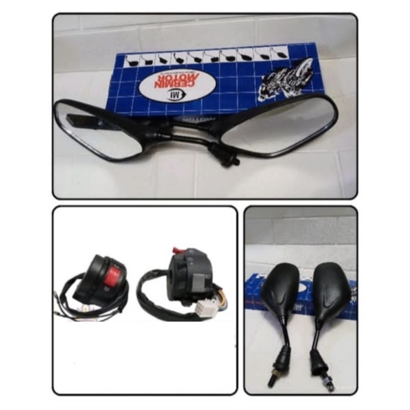 Paket Saklar Holder Set Kiri Kanan Rx-King New Old Plus Spion Model Scorpio PNP RX-King Kualitas Terbaik