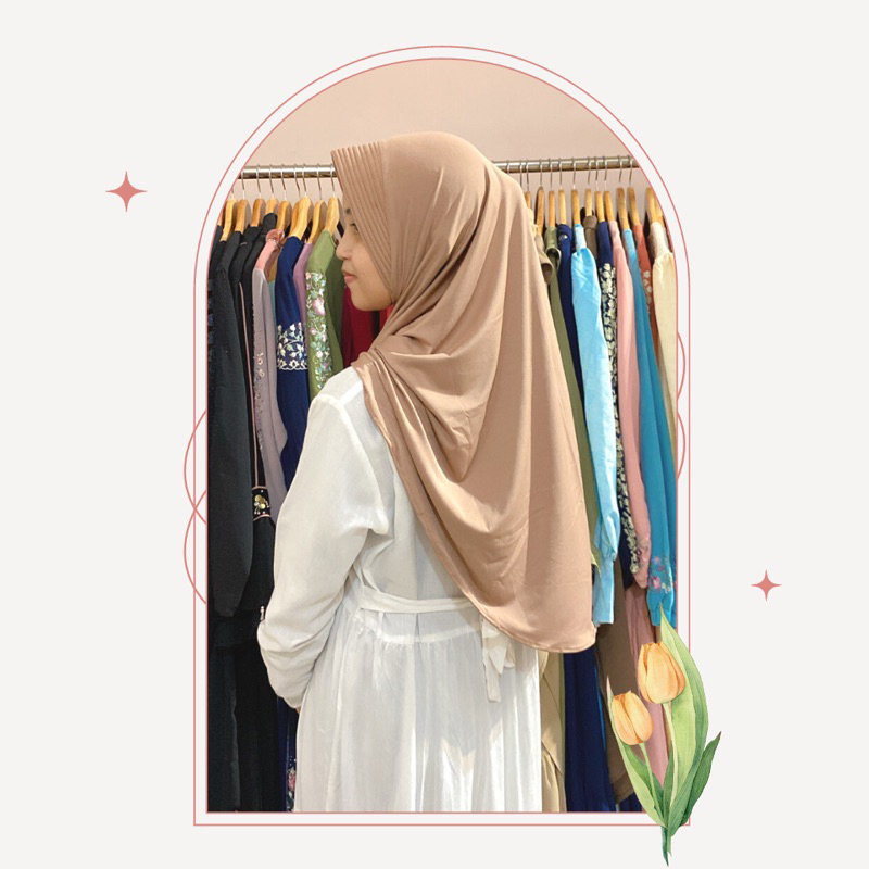 hijab segitiga instan PED jersey premium