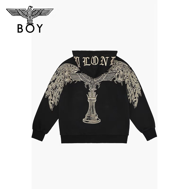 BOY82 SWEATER HOODIE ZIPPER BOY LONDON FULL BORDIR