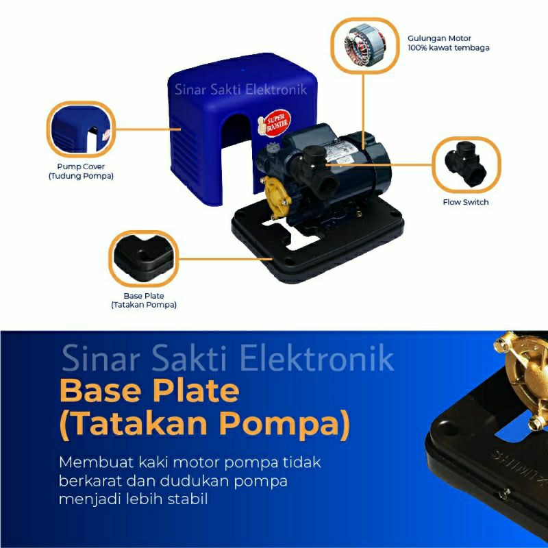 Mesin Pompa Air Booster Shimizu PB 158 Bit PB158 Pendorong 1 Rumah Otomatis Water Pump