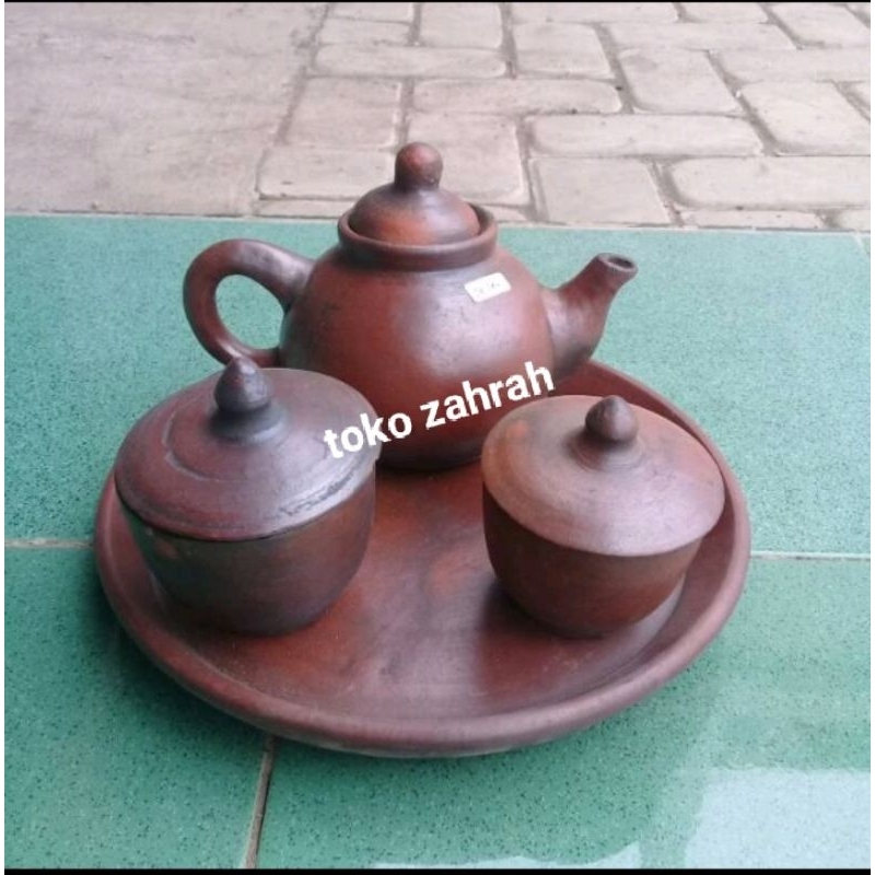 Poci Teh Tanah Liat /Teko Tea Poci Tanah Liat Cangkir dalam Halus