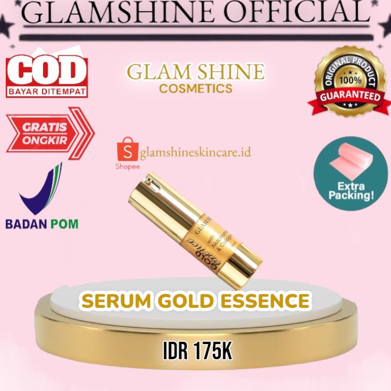 Glamshine Serum Gold Essence Premium anti Aging Glamshineofficial Glamshine official store Glame shi