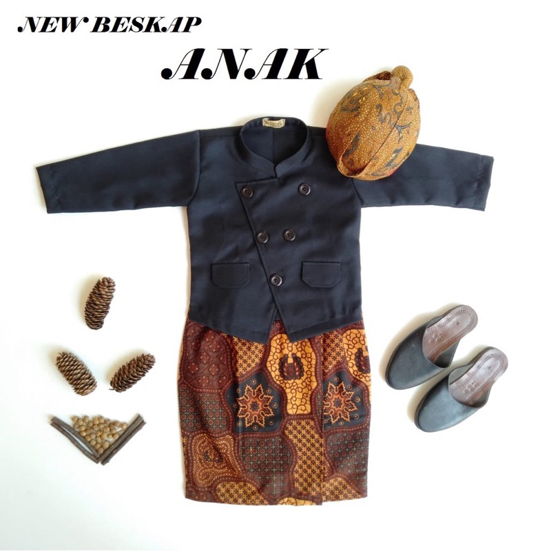 Baju Anak Model Beskap jarit jarik/ Baju Adat Anak jawa sunda newborn-10 tahun/ kostum anak nasional